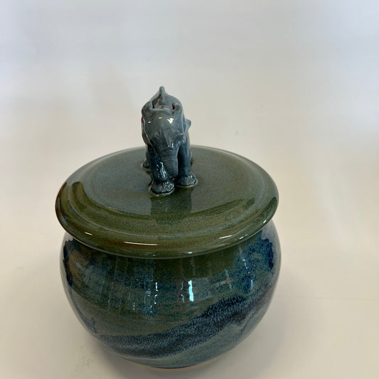 Available Elephant on floating blue
