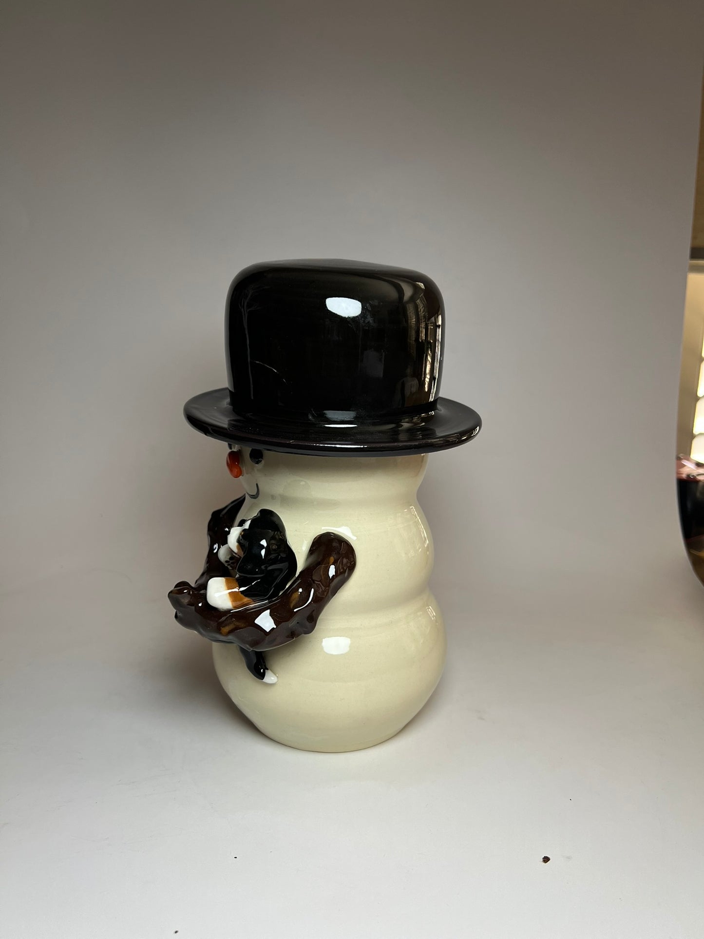 Handmade Stoneware Luminaire Snowman