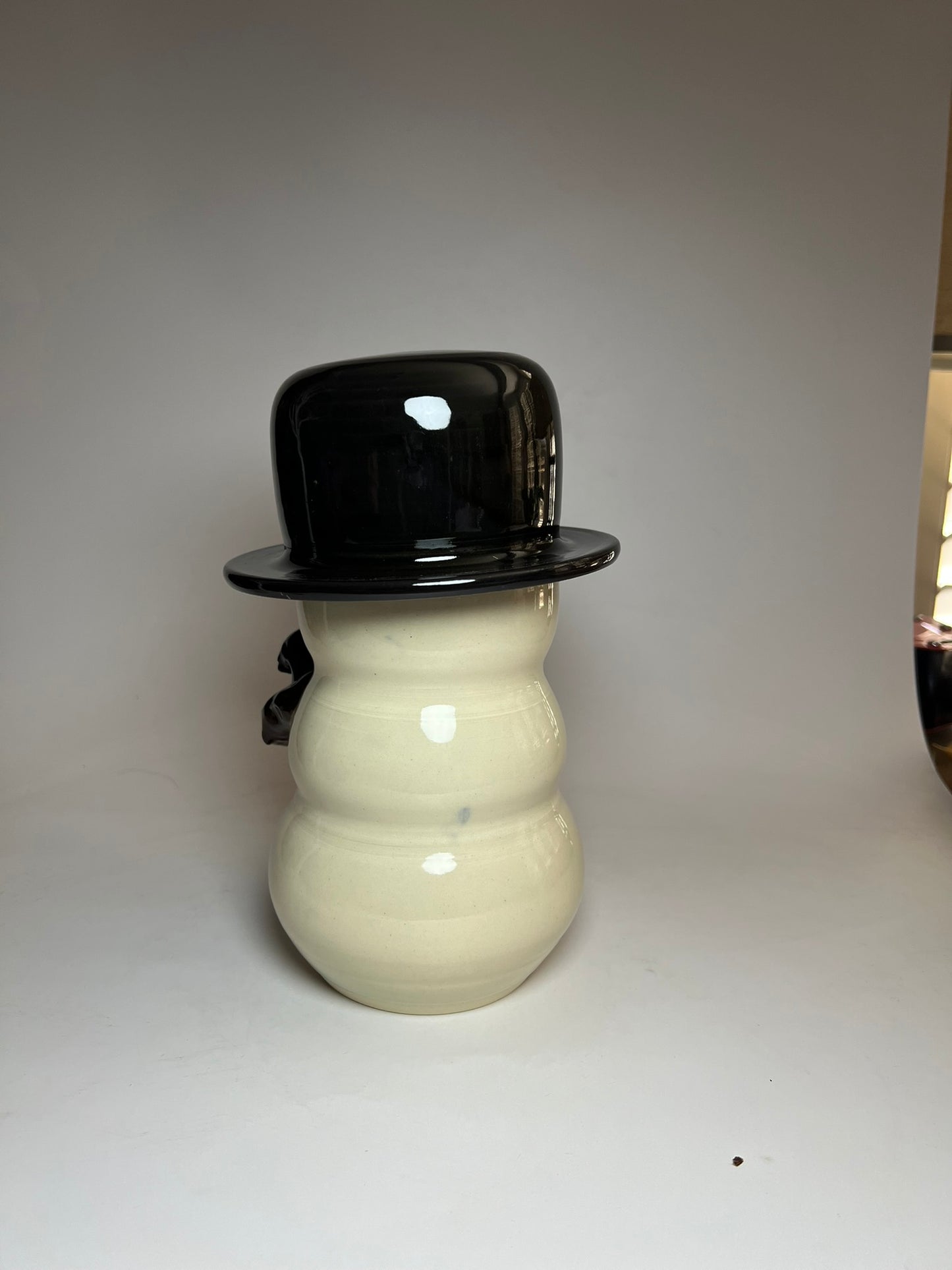Handmade Stoneware Luminaire Snowman