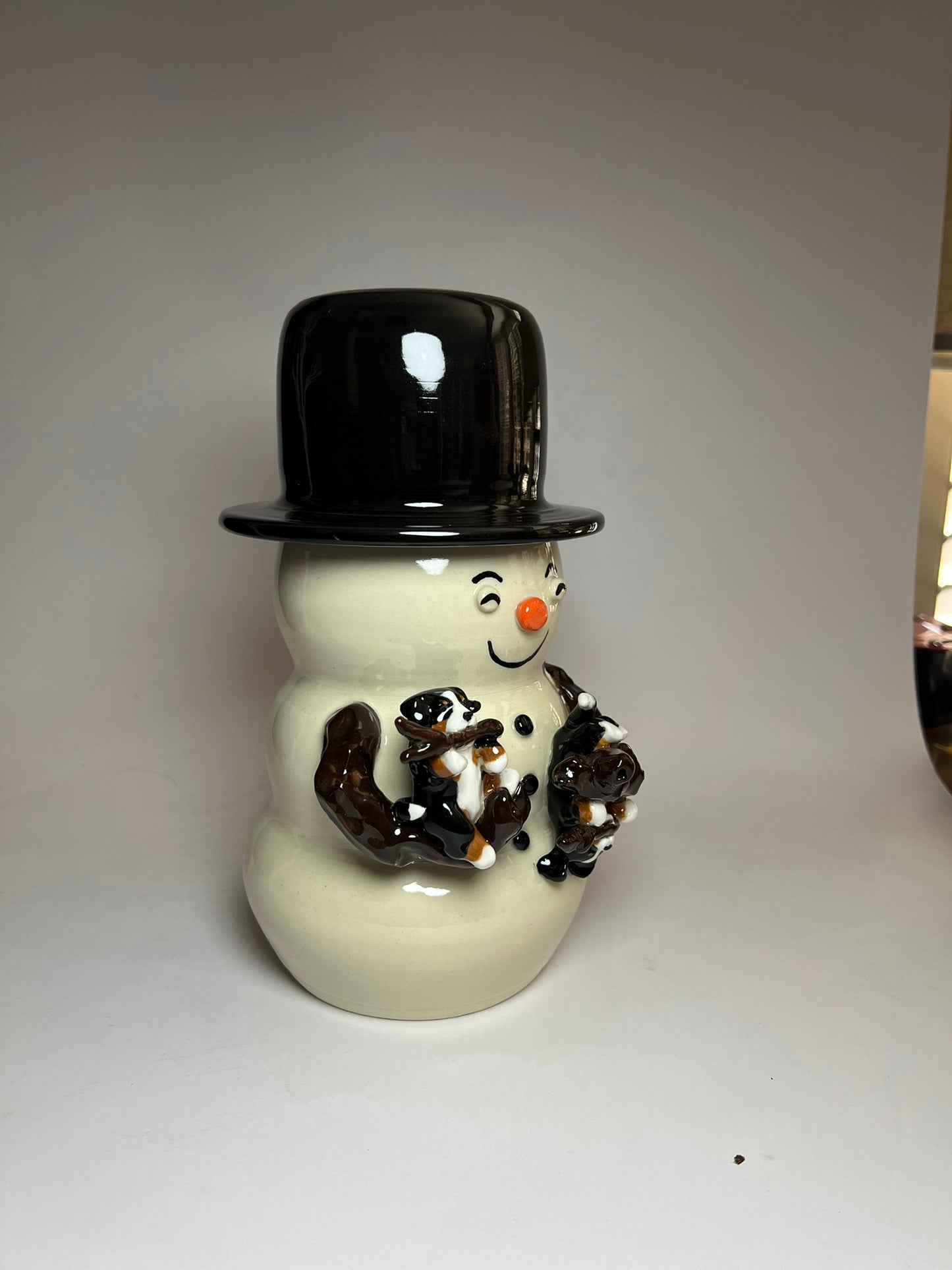 Handmade Stoneware Luminaire Snowman