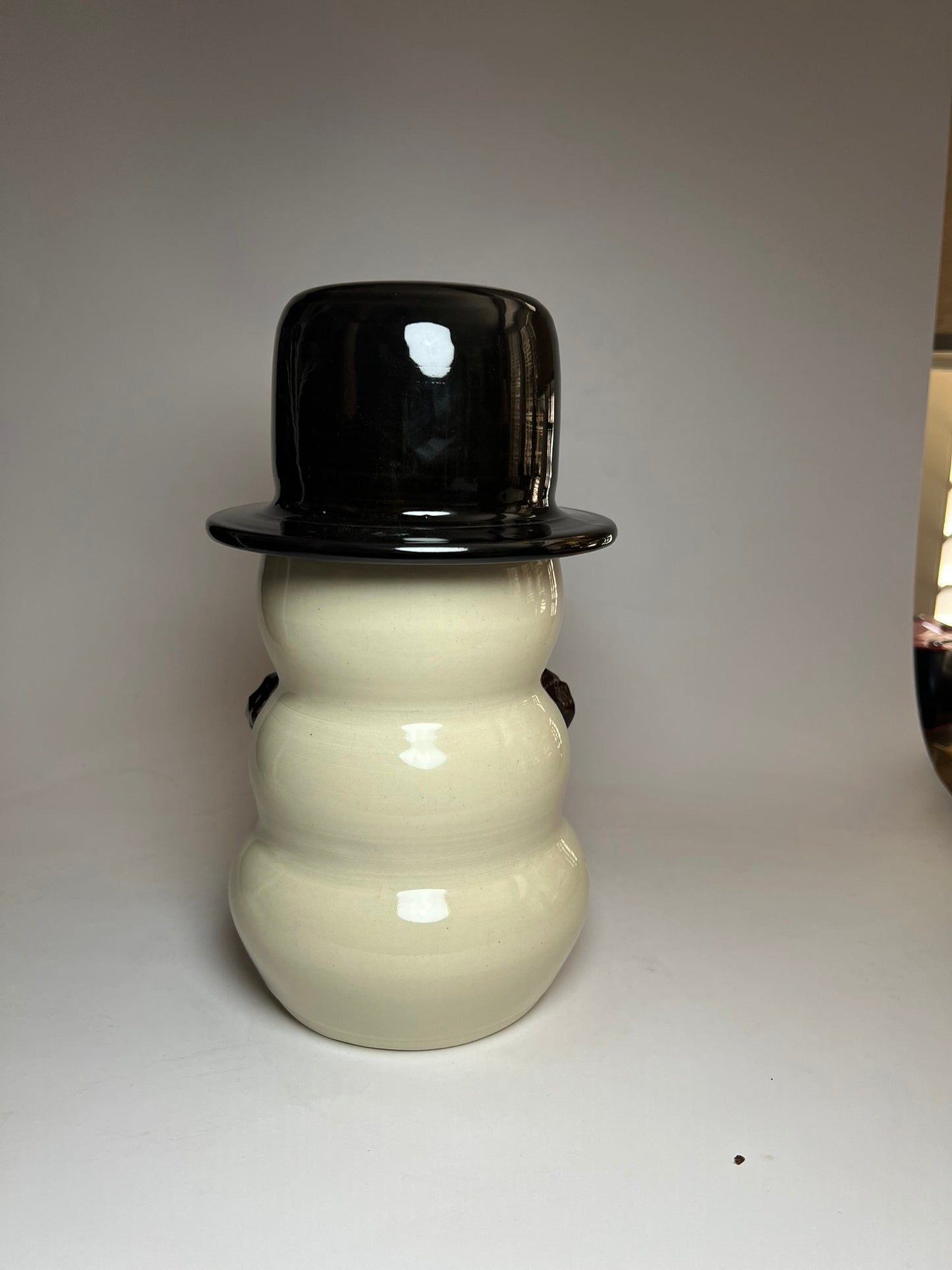 Handmade Stoneware Luminaire Snowman