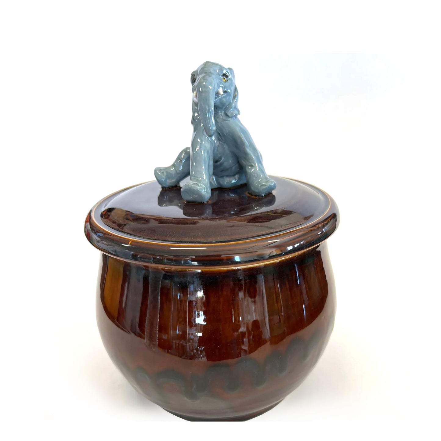 Sitting Elephant on Temmoku