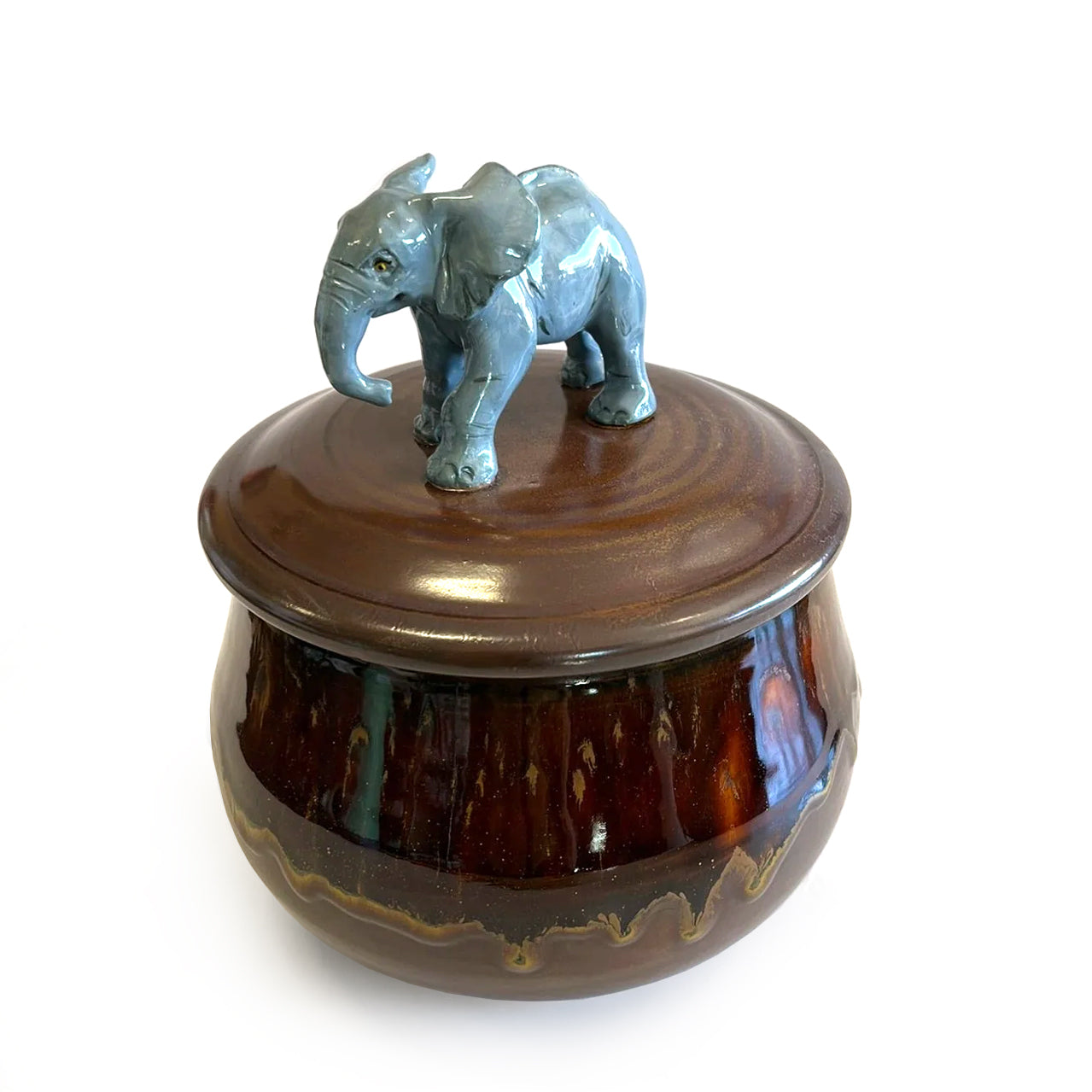 Elephant on Red Brown
