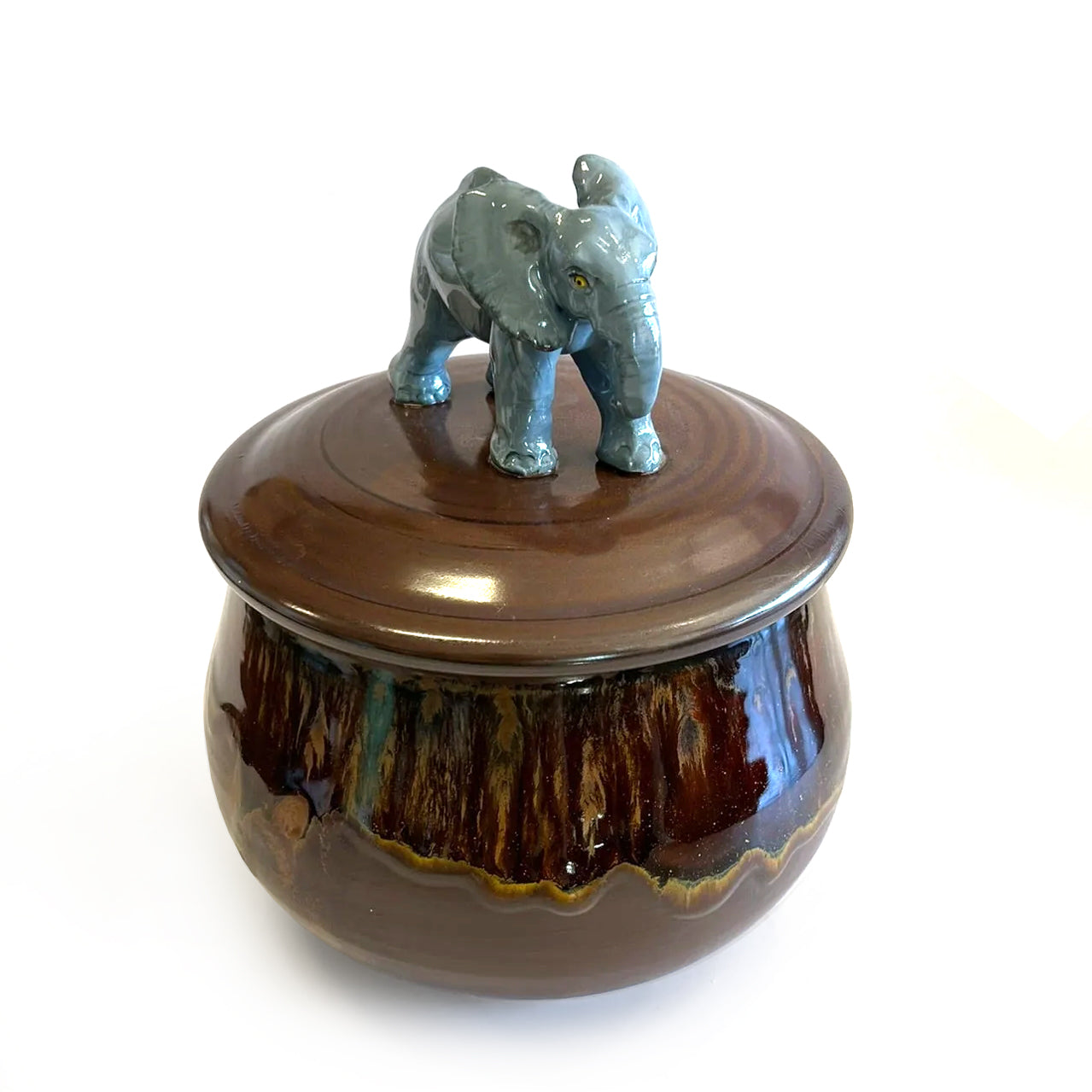 Elephant on Red Brown
