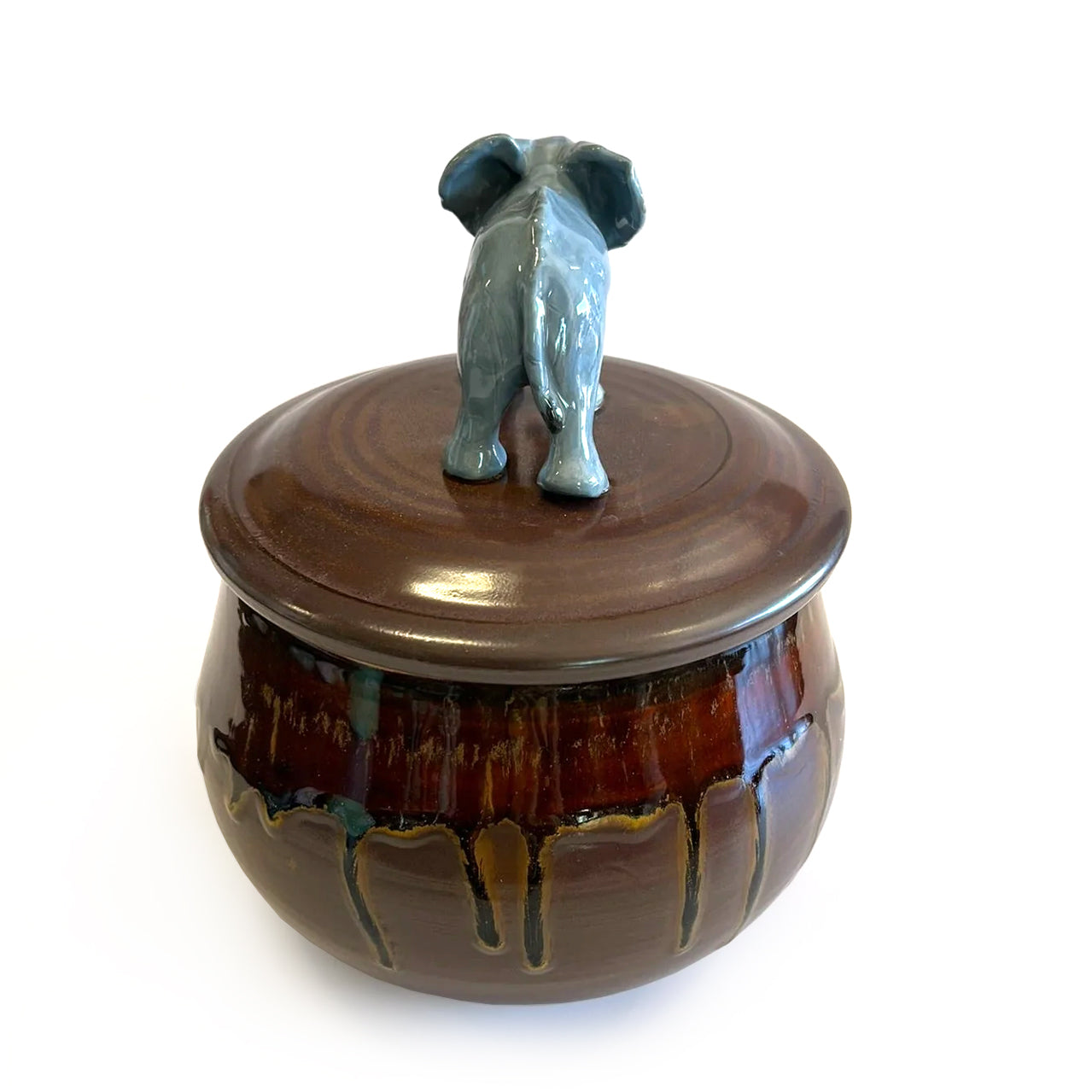 Elephant on Red Brown