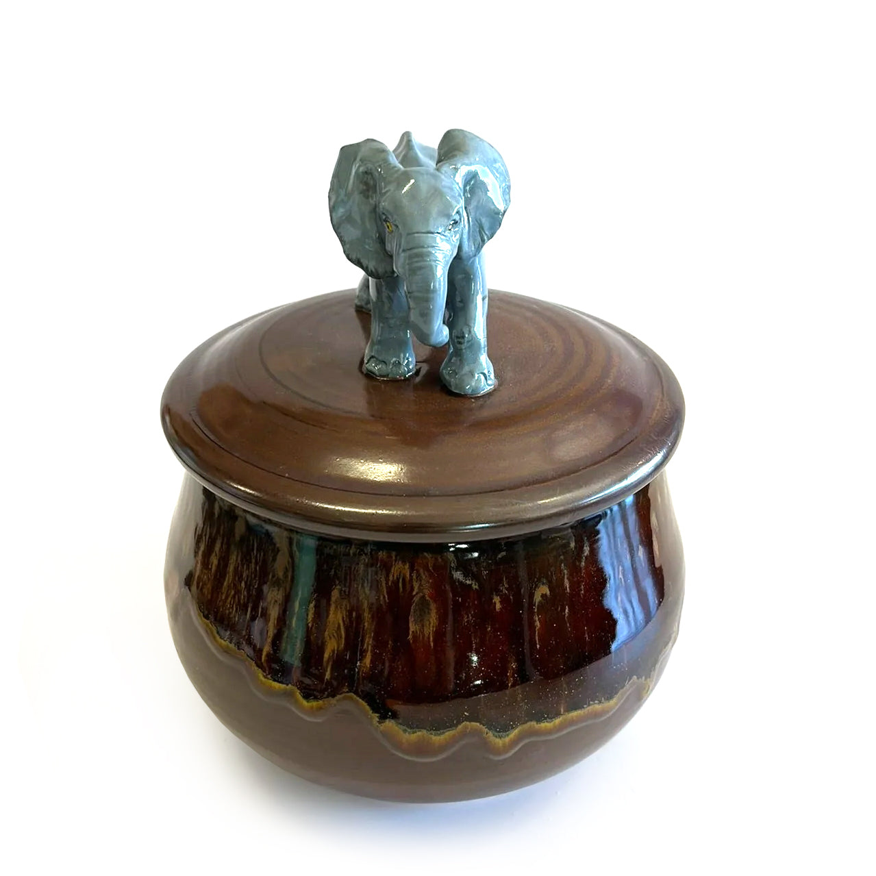 Elephant on Red Brown