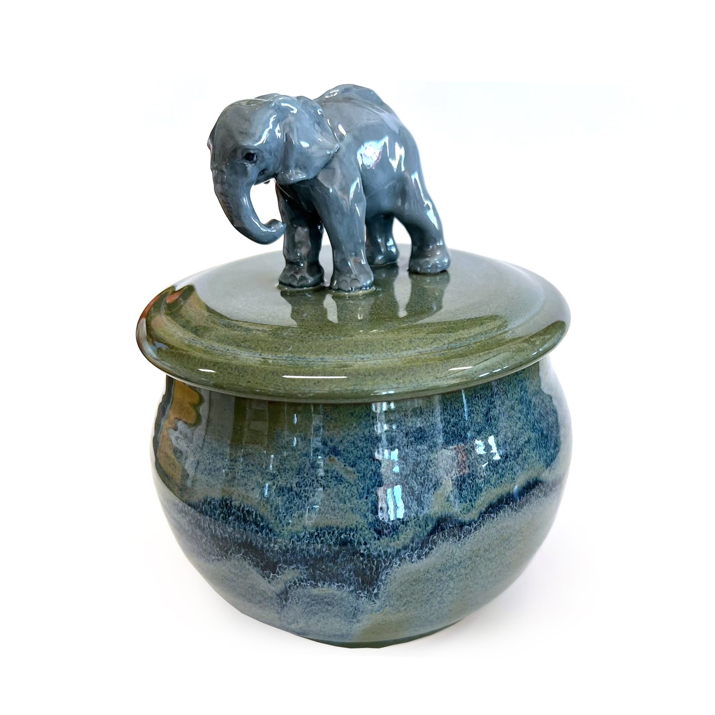 Elephant on Floating Blue