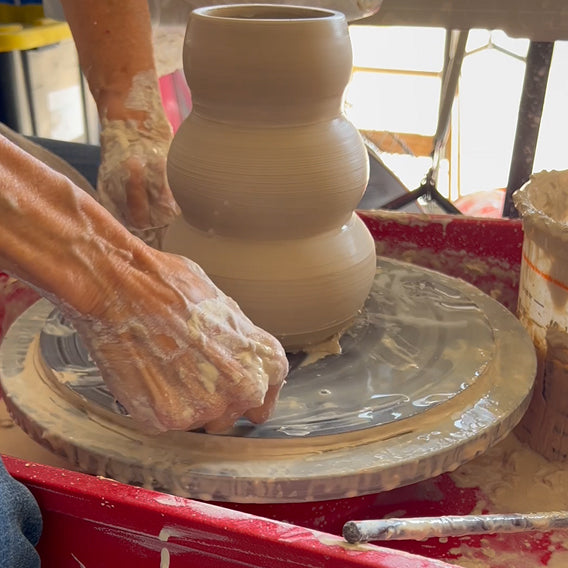 Throwing Handmade Ceramic Snowman